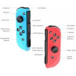 Wholesale Joy Con Controller Replacement for Nintendo Switch/Switch Lite, L/R Wireless Joy Pad with Wrist Strap, Alternatives Wired/Wireless Switch Remotes (Red/Blue)